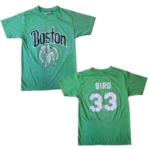 Rare 1980s Larry Bird Boston Celtics Tshirt